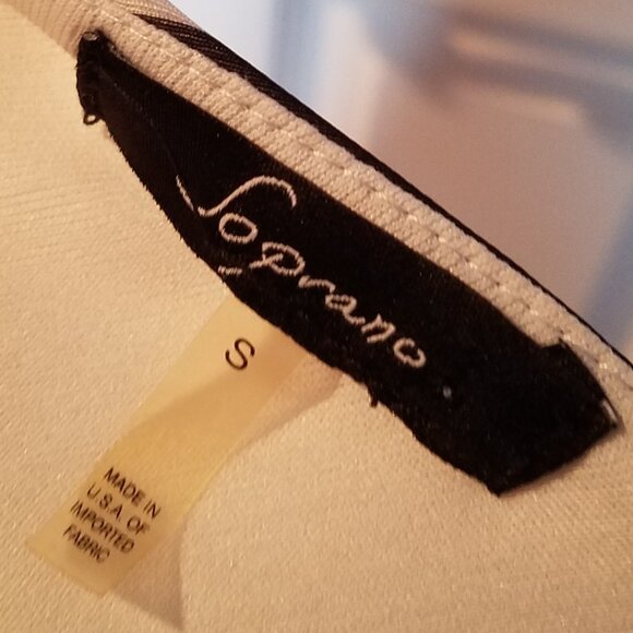 Soprano Black and White Stripe Sleeveless Dress - Picture 5 of 6